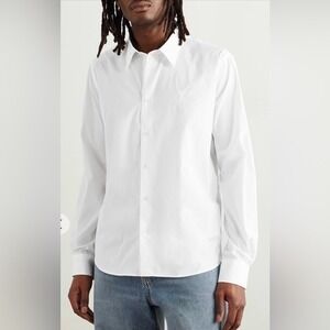 AMI Alexandre Mattiussi White Button-Down Shirt Classic Fit - Size 42/Large